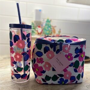 Kate Spade Lunch Bag and Straw Cup